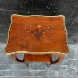 Harness, small old side table.