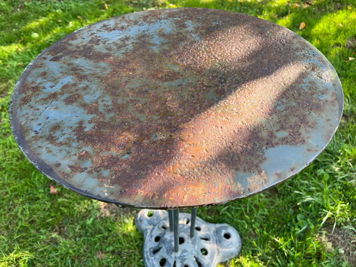 Small cast iron bistro table.
