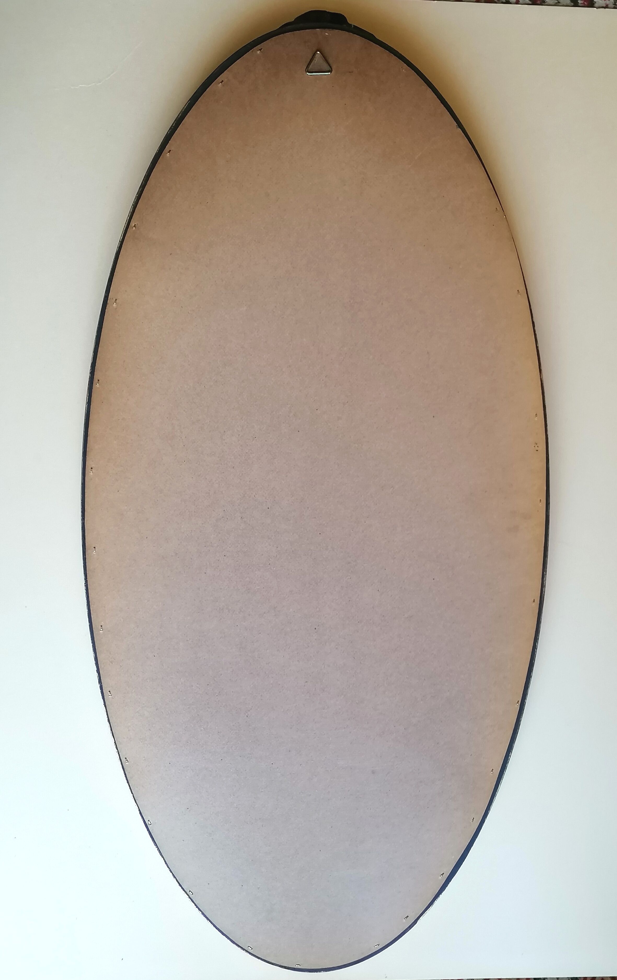 Golden oval mirror 86 x 42 cm