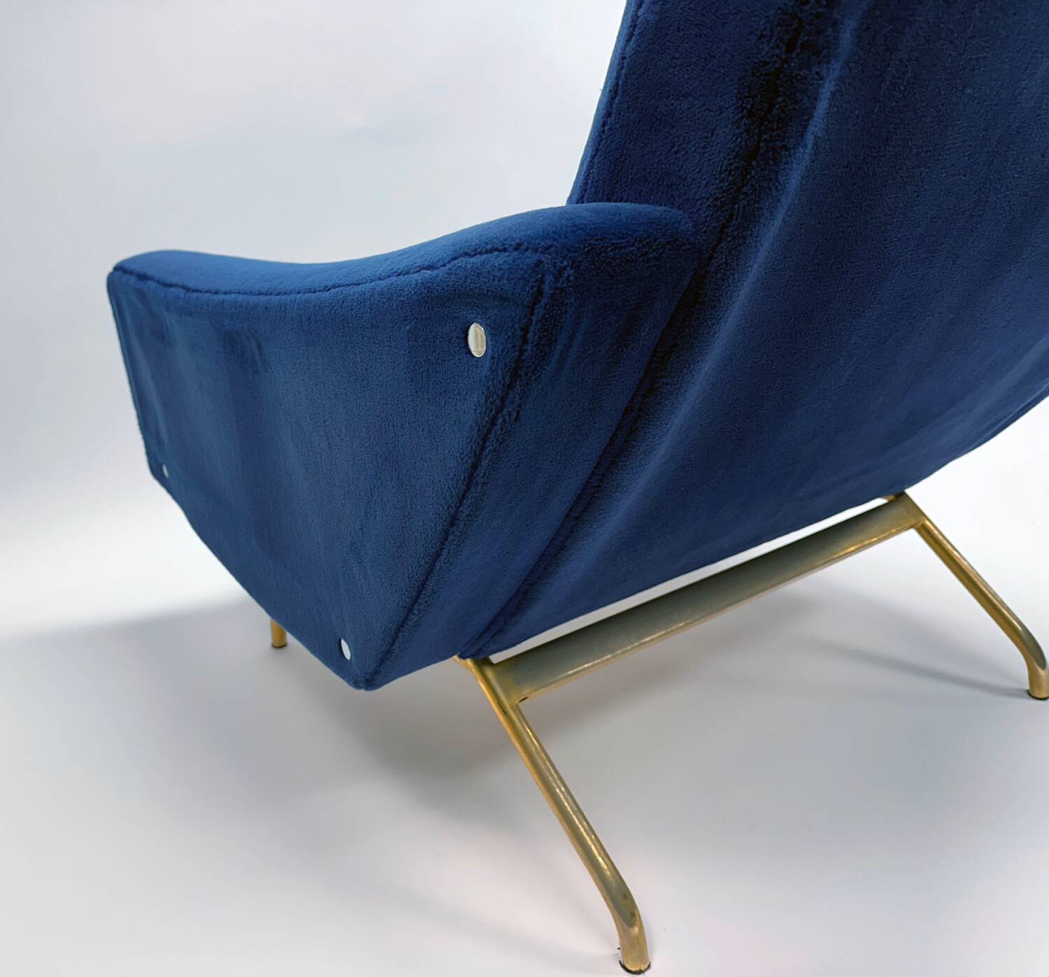Paire de fauteuils Galion bleu royal de Steiner (années 1950)