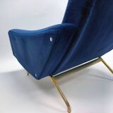Paire de fauteuils Galion bleu royal de Steiner (années 1950)