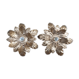 Paire d'appliques : fleurs dorées
