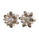 Paire d'appliques : fleurs dorées