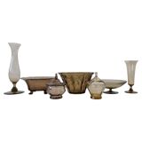 Art Deco Collection of 7 Vases and Sculptures Sweden 1920s