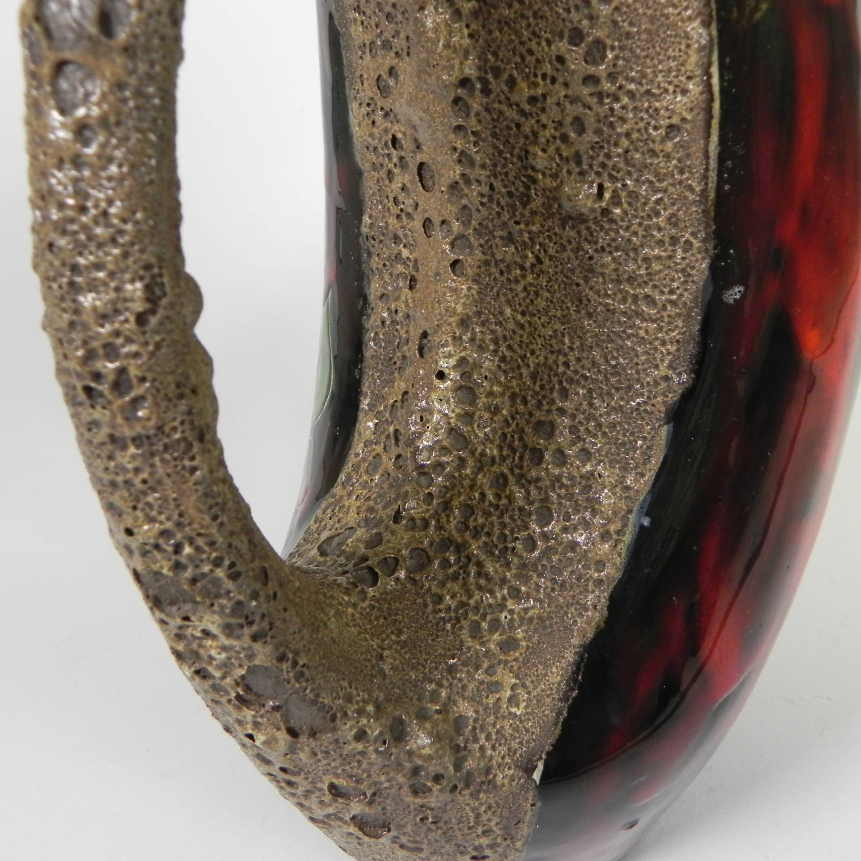 Vallauris Fat Lava Vase, 1950s