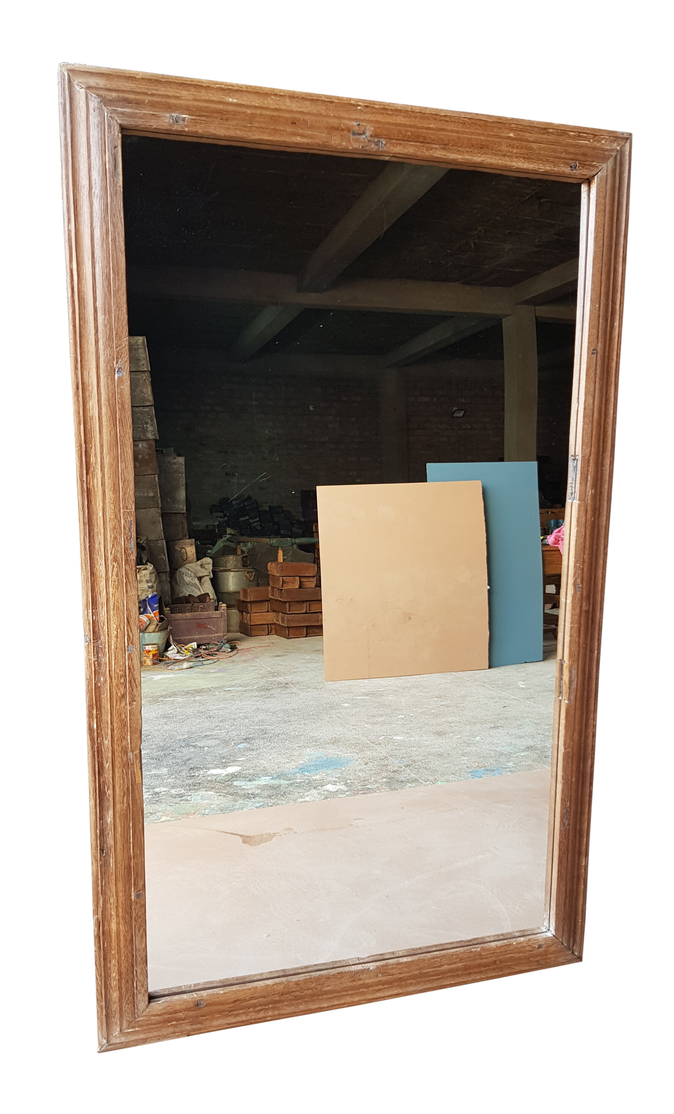 Ancient Burmese teak mirror