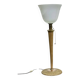 Mazda lamp from the 1960s, sheet metal base and wooden stem