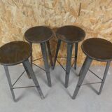 4 vintage loft bistro bar stools
