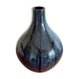 Vase marbled ball beu black