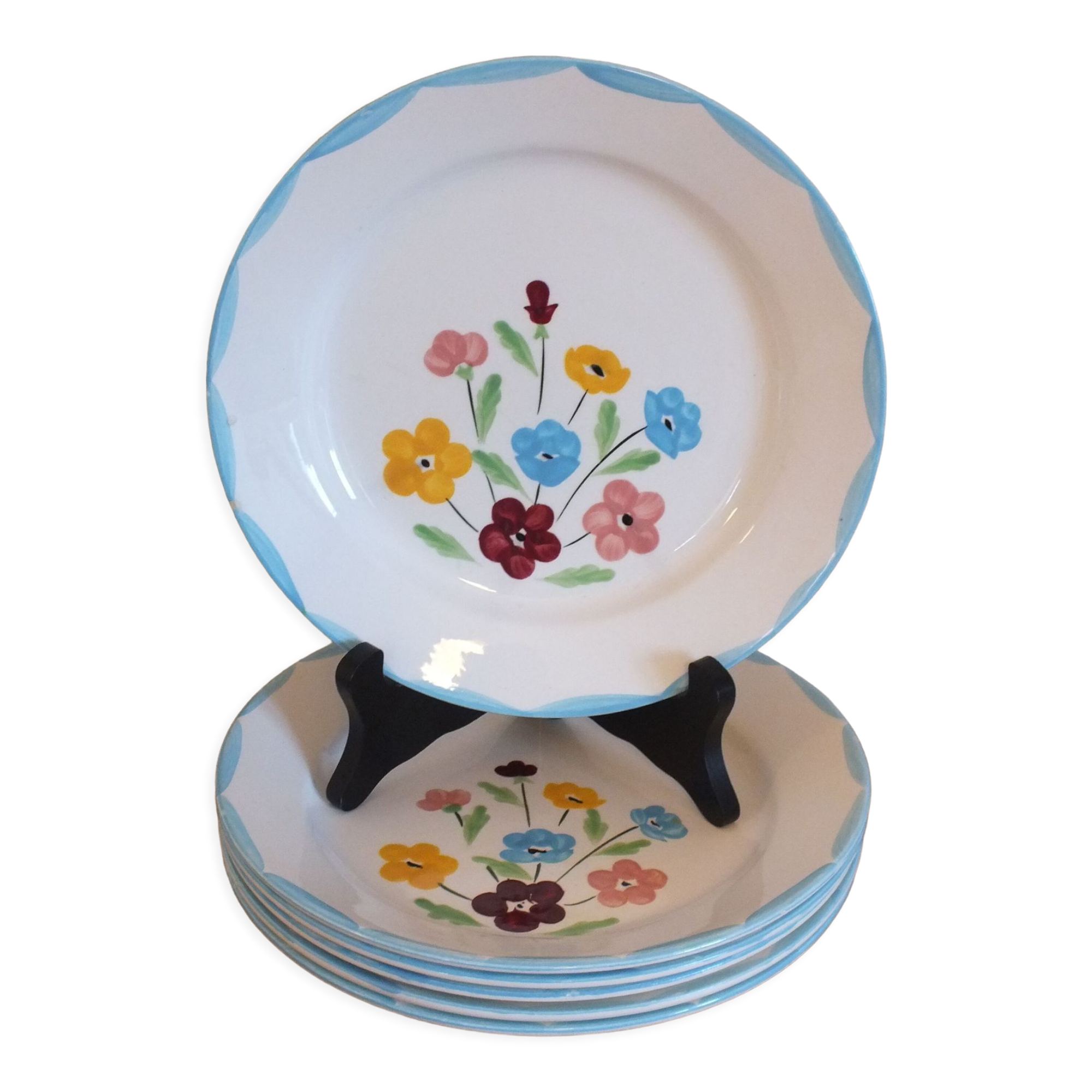 6 flat plates 50s Salins model Jocelyne - Lot 1
