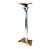 Brutalist candleholder by David Marshall, bronze and aluminium, Spain, 1970s