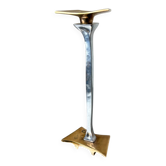 Brutalist candleholder by David Marshall, bronze and aluminium, Spain, 1970s