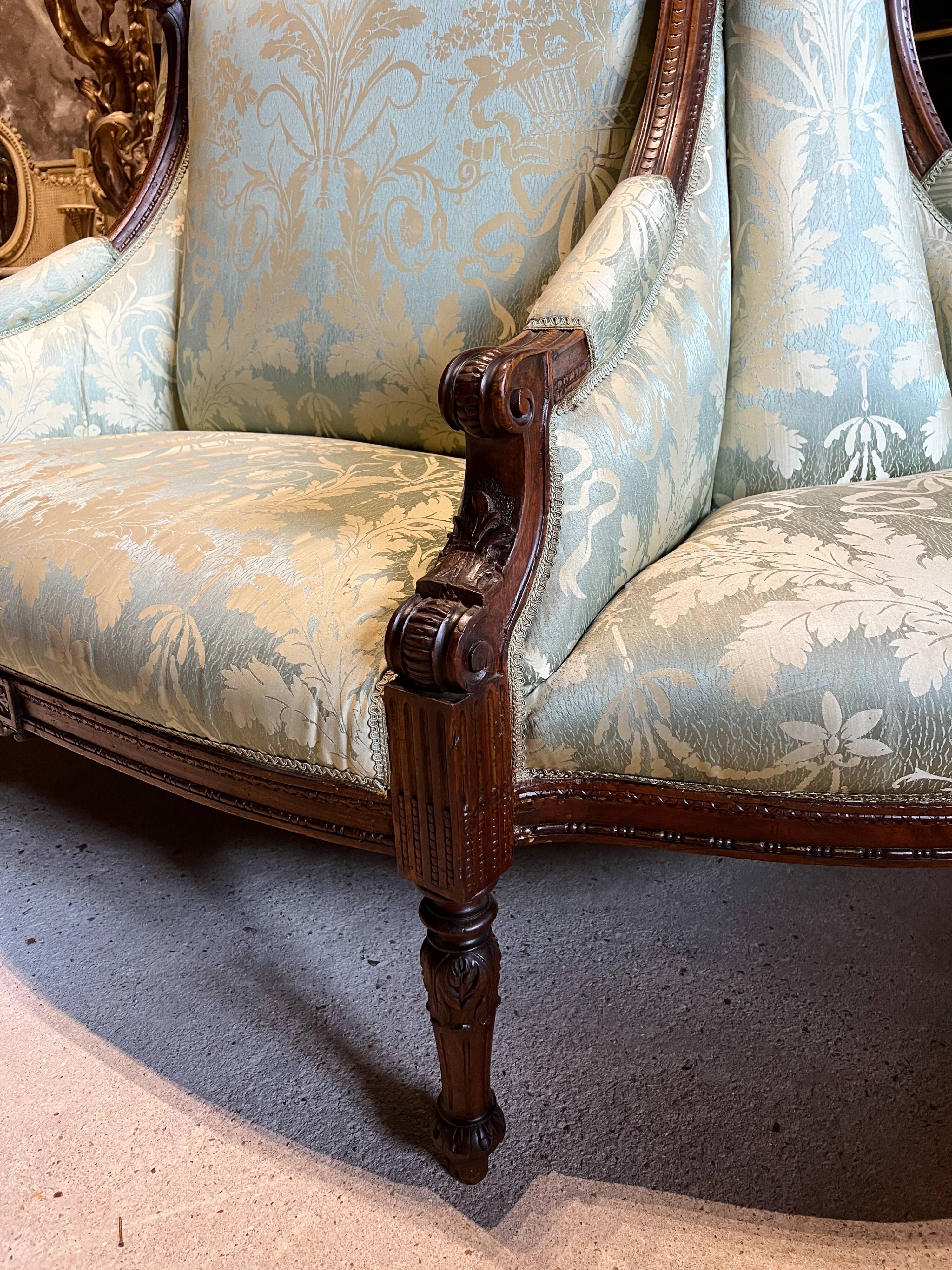 Sofa with Confidants Style Louis XVI Of the time Napoleon III half terminal