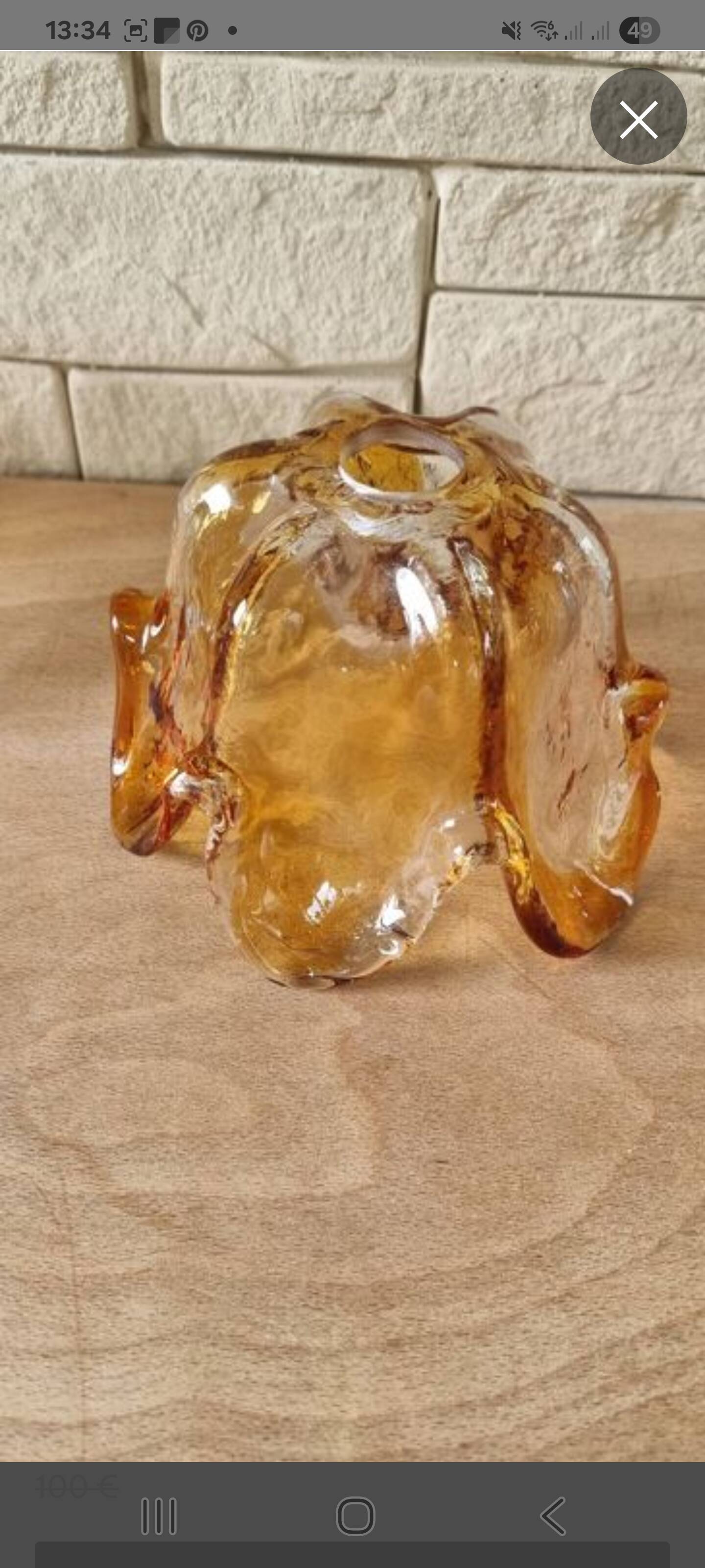 Set of 4 Murano glass tulips