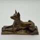 Bronze sculpture "German Shepherd" by Charles Virion (1865-1946)