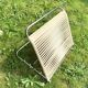 Torck - Vintage beach folder in chrome metal and white scoubidou