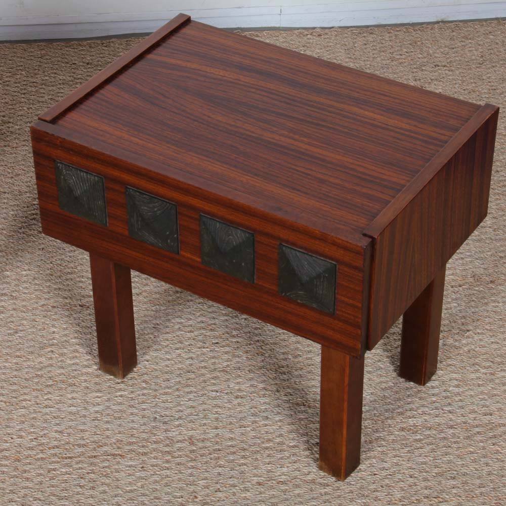Pair of vintage wooden bedside tables from the 1960s