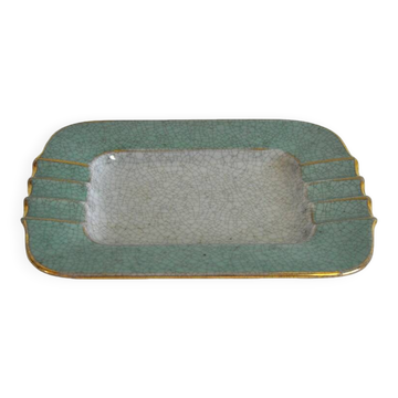 Cendrier, vide poche en porcelaine à glaçure craquelée, années 1940