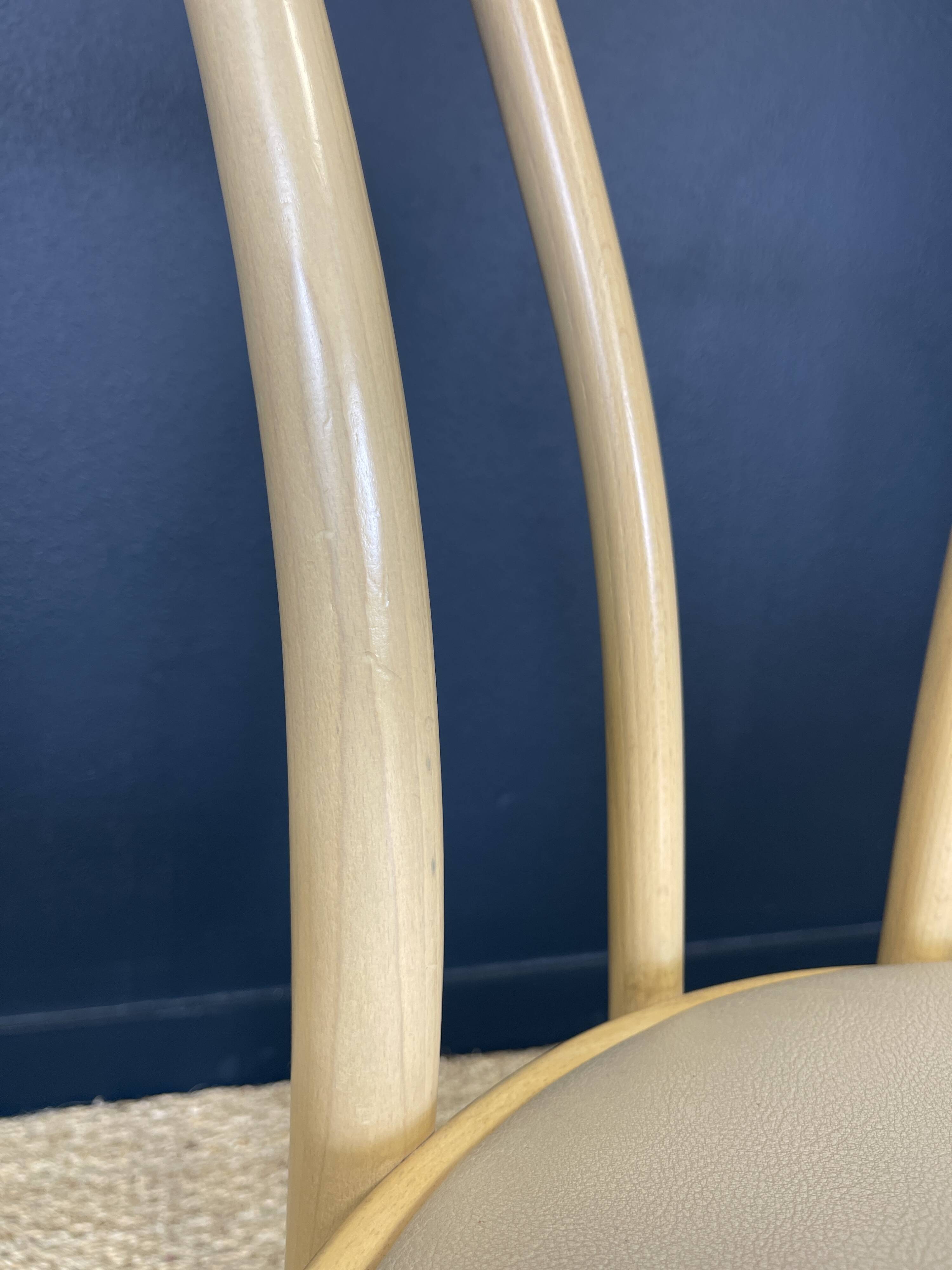 Set of 12 bistro chairs in light curved wood & skai GO IN Germany