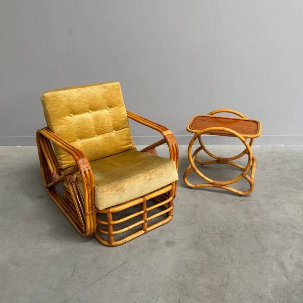 Bamboo and rattan chair by Paul Frankl, USA 1960s