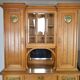 Art Nouveau oak buffet and dinanderie panels, circa 1910