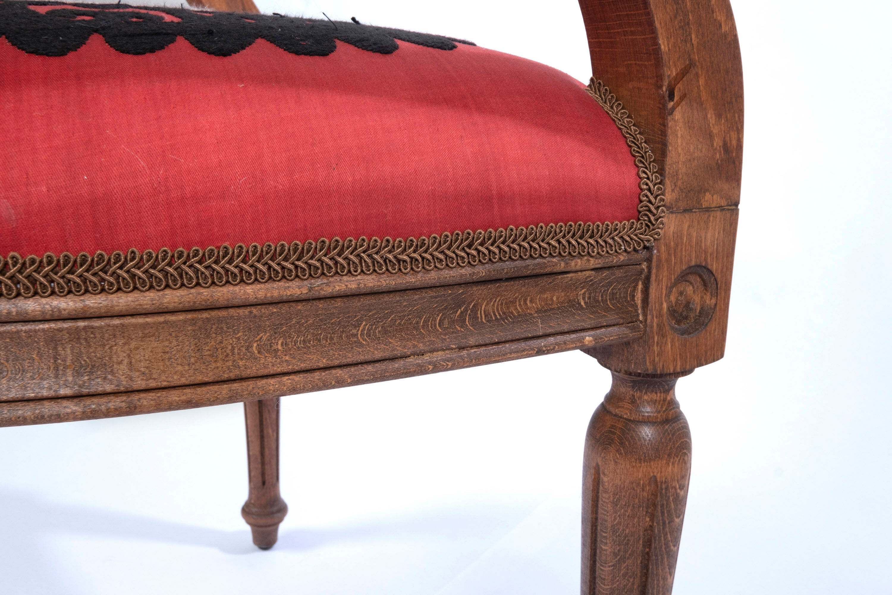 Bohemian chair, Suzani embroidery armchair with bergere style