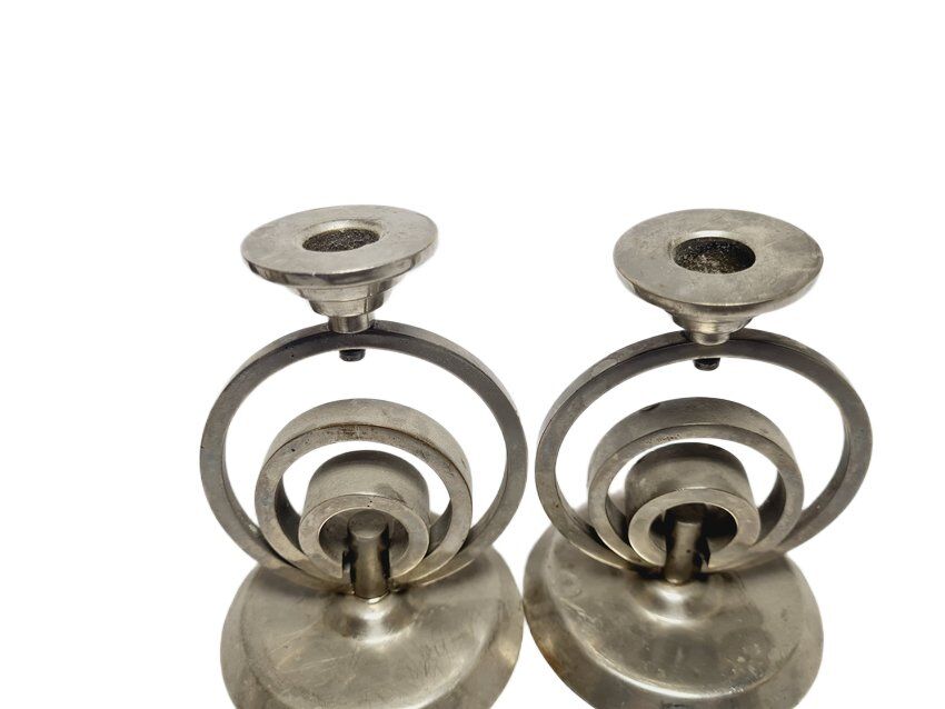 Art Deco candleholder, Germany, 1970s, set of 2