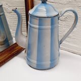 Blue enamelled coffee maker