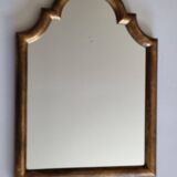 Stucco and wood fireplace mirror 53x38 cm