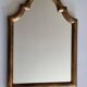 Stucco and wood fireplace mirror 53x38 cm