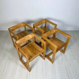 1960s Set of 4 Vintage Pine Model 313 Trybo Dining Chairs by Edvin Helseth