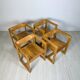 1960s Set of 4 Vintage Pine Model 313 Trybo Dining Chairs by Edvin Helseth