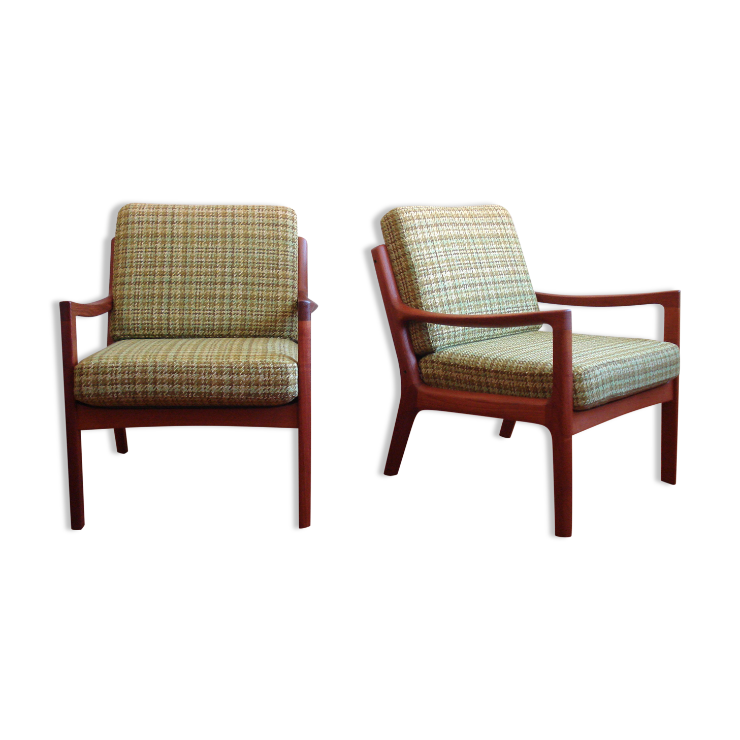 Ensemble de 2 fauteuils Senator en teck par Ole Wanscher pour France & Son, années 1960