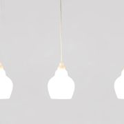 Set of three glass hanging lamps by Alf Svensson, Sweden 1960