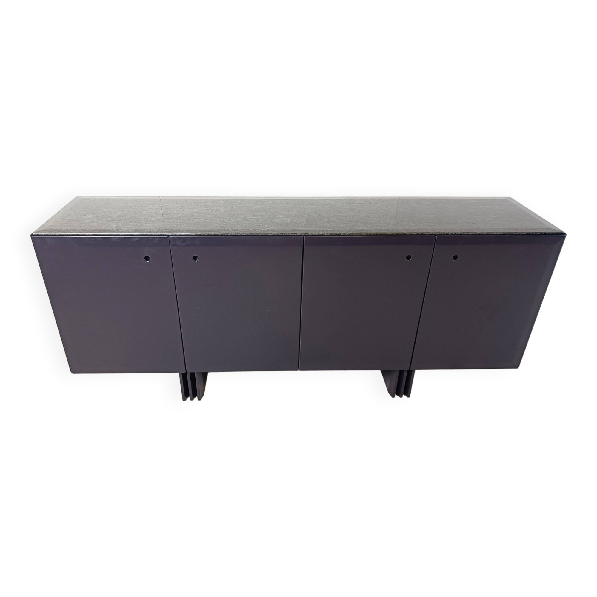 Vintage dark blue sideboard, 1980s