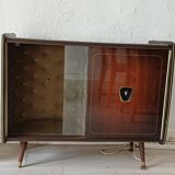Vintage 1950s TV cabinet, with tapered legs.