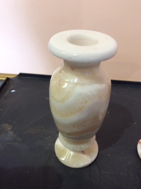 2 soliflore vases in onyx