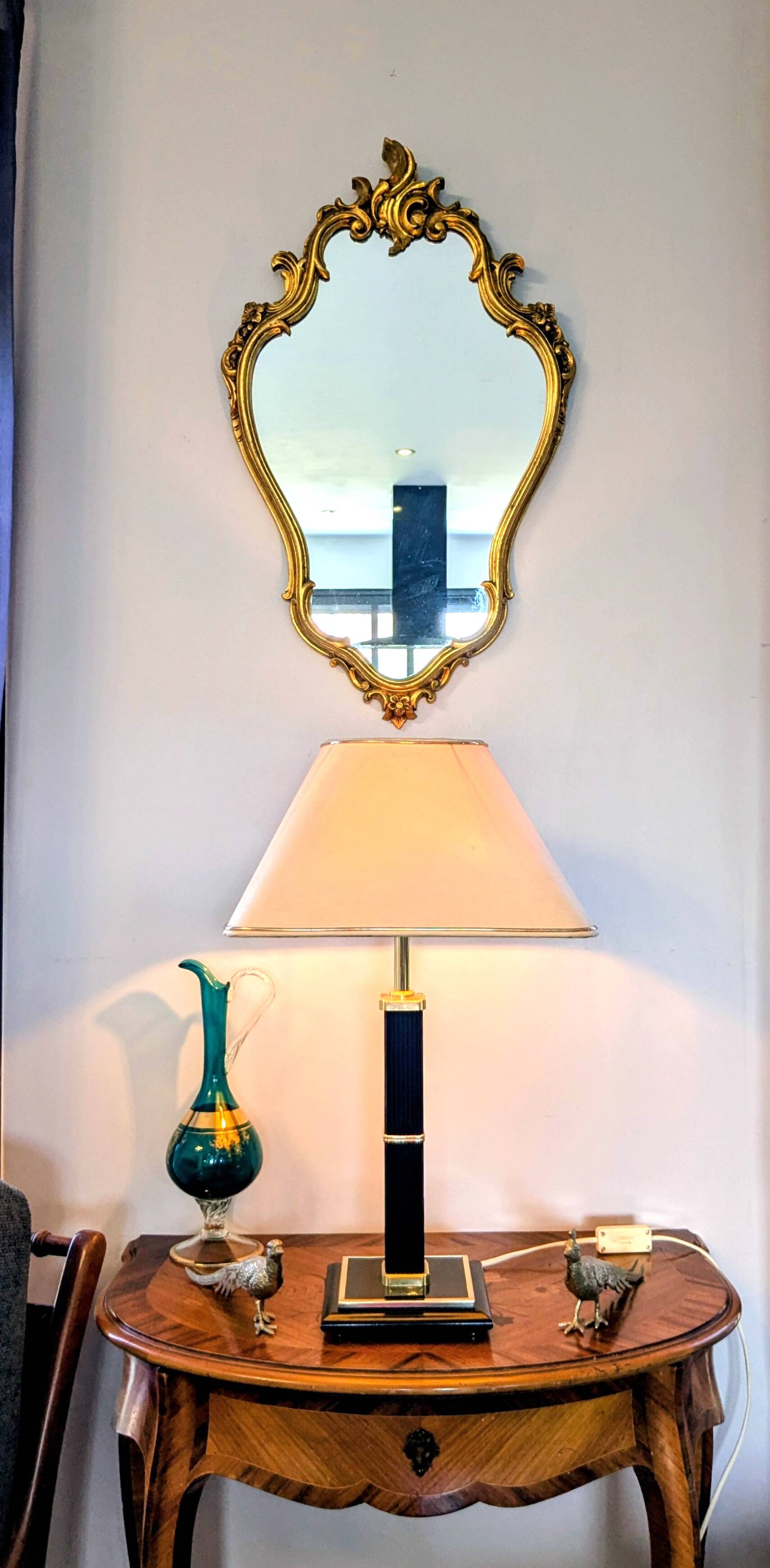 Miroir baroque doré ancien — courbes élégantes, esprit château 69 X 43 cm