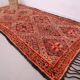 Grand tapis marocain fait main vintage 204 x 427 cm - Tapis en laine berbère rare
