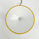 Lampe de table postmoderne  jaune et noire en métal et verre 1980