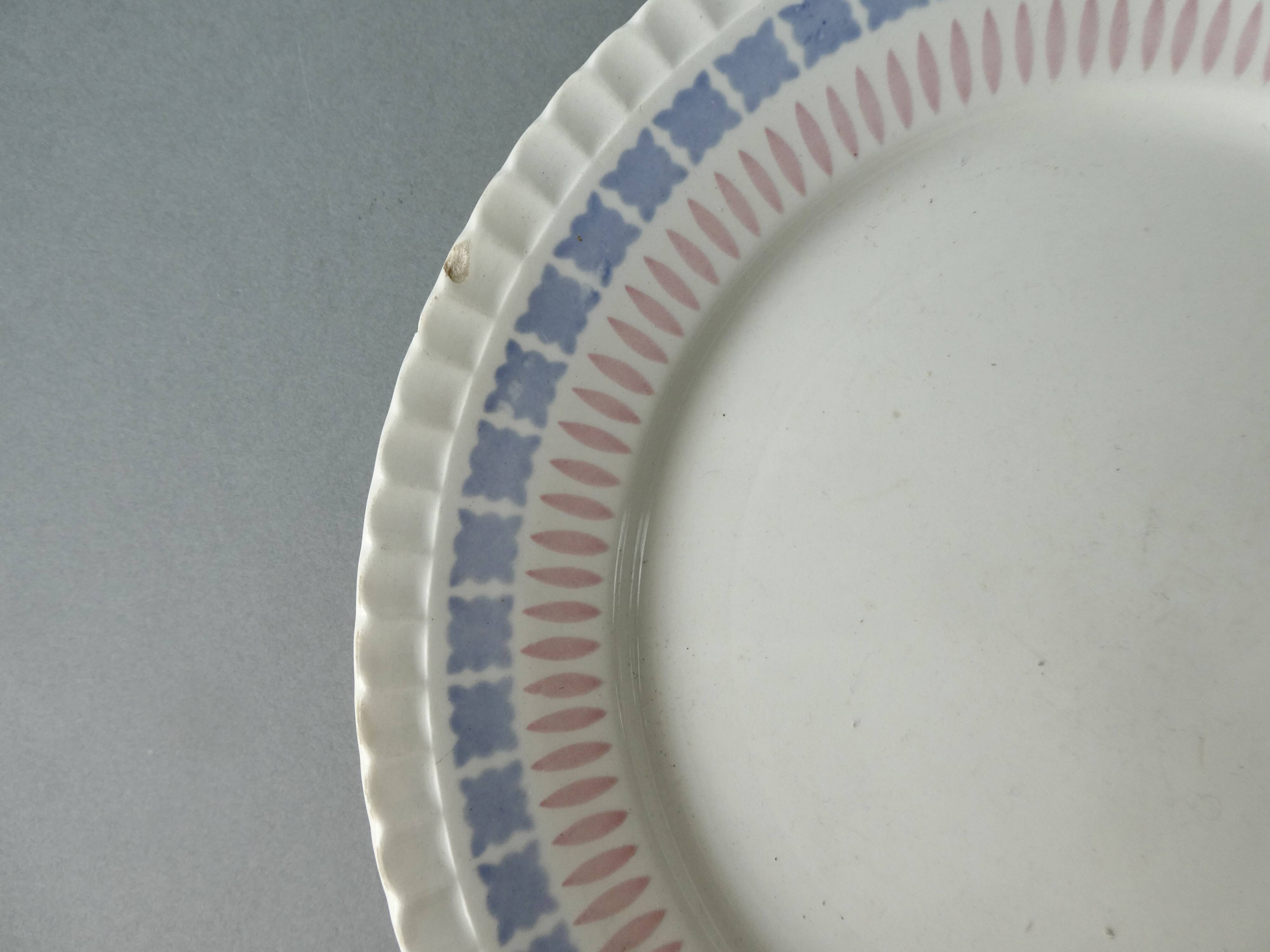 4 Digoin Sarreguemines France dinner plates, 24 cm