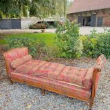 Bench, Daybed in Walnut, Louis XV Style, 19th Century