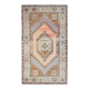 Vintage Turkish Oushak handmade wool cotton orange area rug 106x188