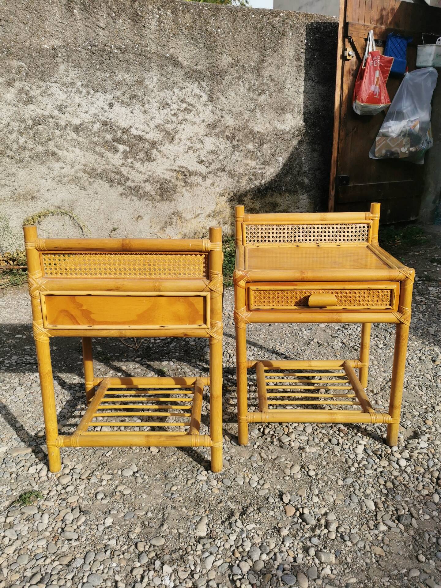 Pair of vintage bedside tables