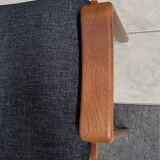 Arne Wahl Iversen Danish Teak chair for Komfort Denmark with Ottoman 1960s