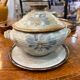 Glazed stoneware soup tureen with lid and plate – French workshop – 20th century
