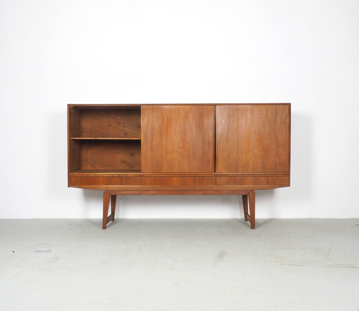 Danish teak sideboard with sliding doors, 1960