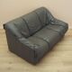 Italian leather sofa, two-seater, 1970s design
