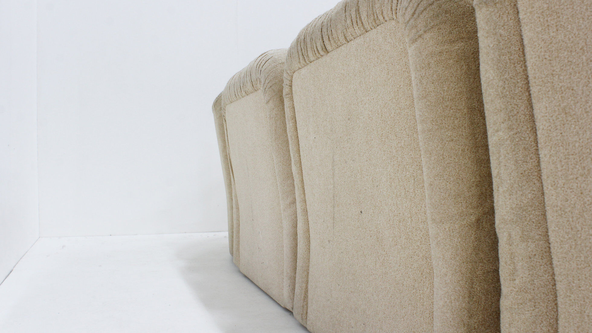 Canapé modulaire incurvé italien vintage des années 1970, ensemble de 5