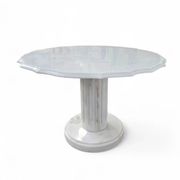 White drapery marble Italy / Neo Classic side / coffee table